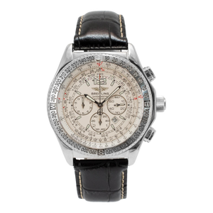 Breitling B-Two 44mm A42362 White Dial Chronograph Steel Watch