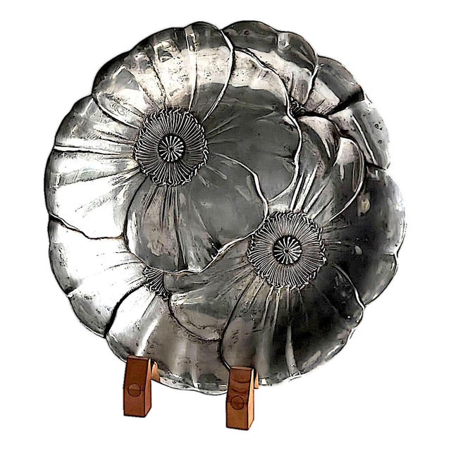 Mid 20th Century Wallace Silver-Plate Poppy Platter Model 715 For Sale