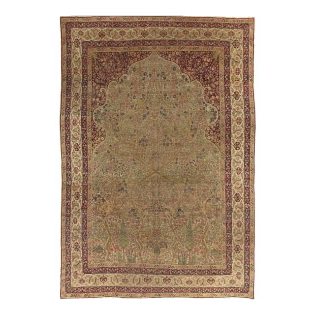 Antique Lavar Kerman Persian Rug 11'6"x16' For Sale