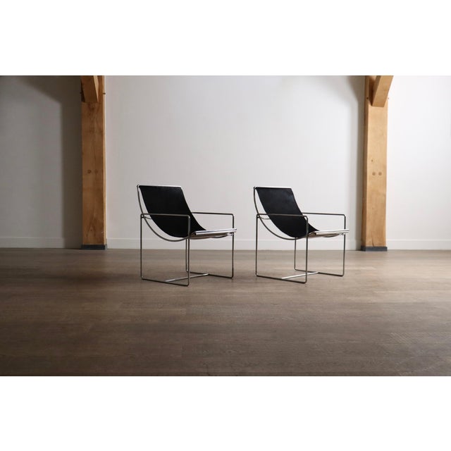 Metal Filo Lounge Chairs Model 203 by Odile Mir for Prisunic, France 1971, Set of 2 For Sale - Image 7 of 18