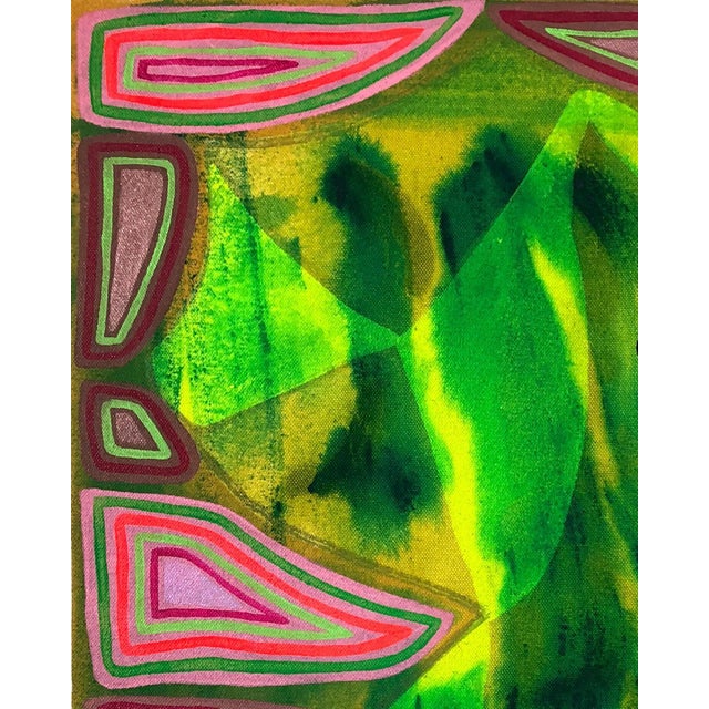 Contemporary Max Manning “Untitled (CVS189)” Contemporary Pink and Green Geometric Abstract Painting, 2020 For Sale - Image 3 of 8