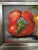 Wood Early 21st Century Oil on Board Still Life Impressionist Style Bell Pepper Capsicum Vegetable Signed Framed For Sale - Image 7 of 13