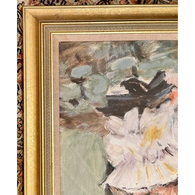 Mid-Century Portrait Painting Oil on Canvas After Edouard Manet For Sale In West Palm - Image 6 of 7