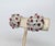 Mid-Century Modern Vintage 1960s Signed Vendome Rhodium Plated Clear & Faux-Garnet Clip Earrings-2 Pieces For Sale - Image 3 of 9