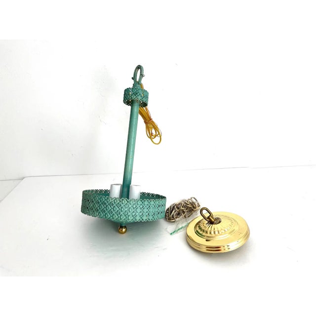 Turquoise Garden Pendant Chandelier For Sale - Image 14 of 14