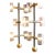 Pair of Vintage Brass and Hand Blown Glass Chandeliers For Sale