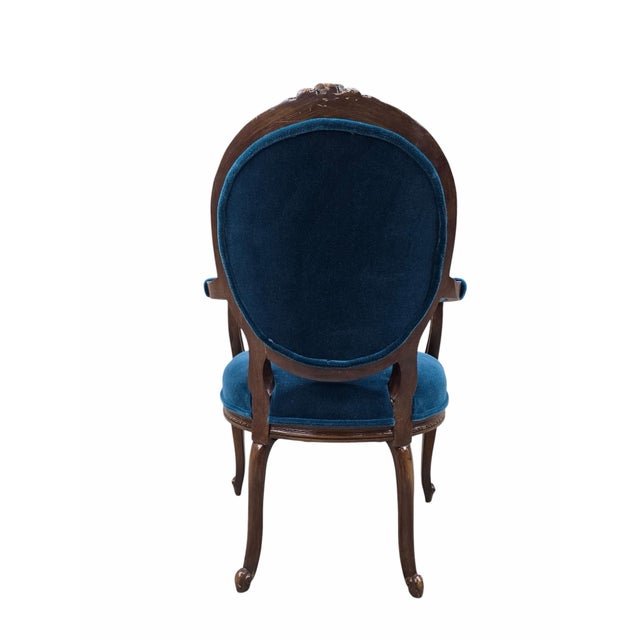 Antique French Louis XV and Louis XVI Style Armchairs Newly Upholstered – Set of 2 For Sale In Chicago - Image 6 of 12