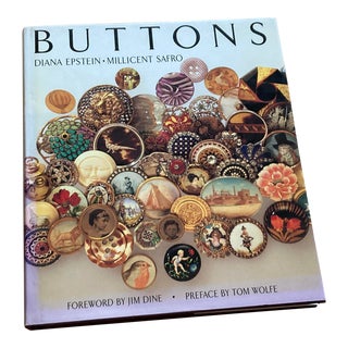 Vintage Buttons Book by Diana Epstein, Millicent Safro With Jim Dine Forward For Sale