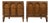 Mid-Century Walnut and Burlwood Arched Nightstands by Thomasville, Pair For Sale