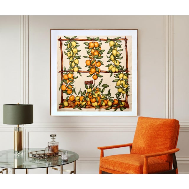This authentic framed Hermès scarf was designed by Madame La Torre in 1962. It captures the elegance and playfulness of...