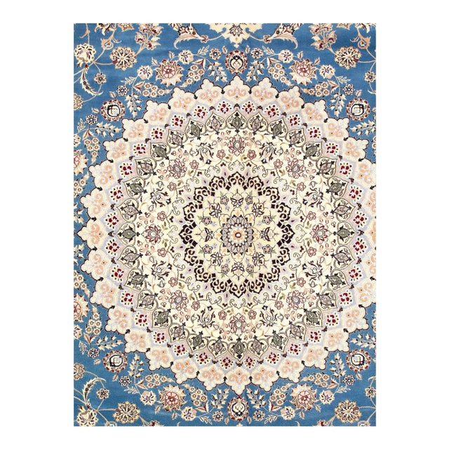 Original Fine Persian NAIN rug. Handmade Hand-knotted Lamb's Wool and Silk on a Cotton Foundation.Woven by skilled...