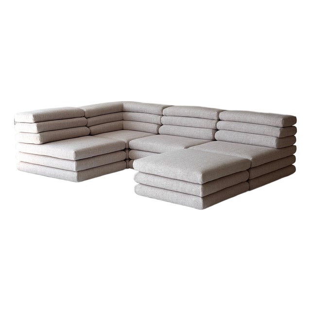 1980s Monumental Stacked Modular Sectional For Sale