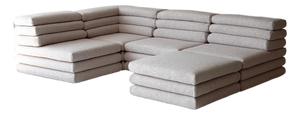 1980s Monumental Stacked Modular Sectional
