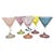 Contemporary Set of 6 Jeing Hand Blown Pastel Art Glass Martini Glasses, Mixed Sizes For Sale - Image 3 of 18