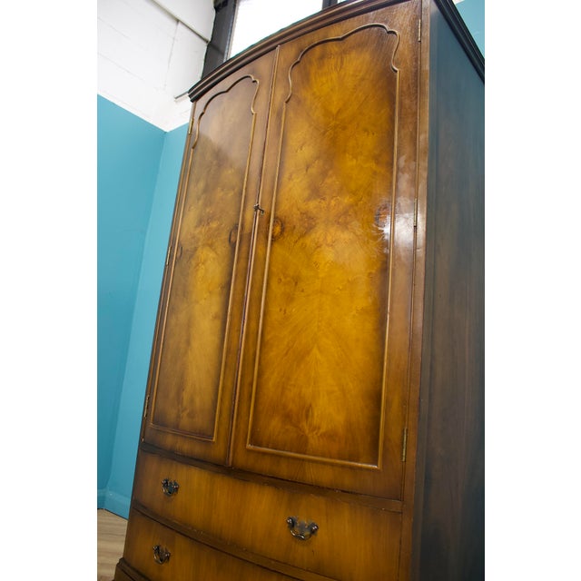 1930s Art Deco Walnut Wardrobe, 1930s For Sale - Image 5 of 14