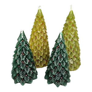 Vintage Crate and Barrel Christmas Tree Candles (Set of 4)