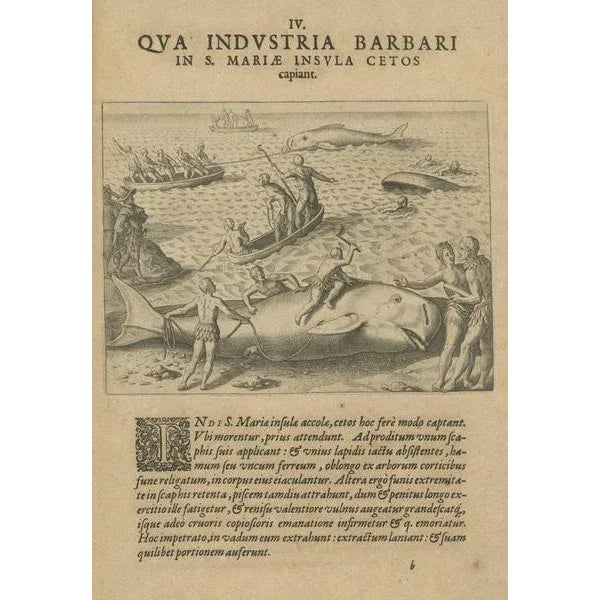 Original Antique engraving by Theodore De Bry from 'Pars Quarta Indiae Orientalis\.,' 1601, with descriptive latin text...