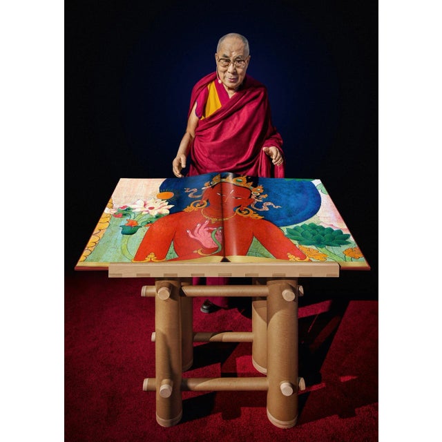 Contemporary Thomas Laird "Murals of Tibet" Painting Collection Autographed by the Dalai Lama Collector's Edition with Book Stand For Sale - Image 3 of 13