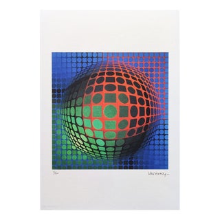 Victor Vasarely, Op Art Composition, Limited Edition Lithograph, 1970s For Sale
