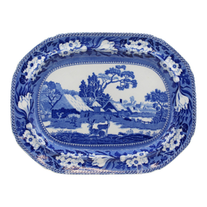 Circa 1820-30 English "Fallow Deer" Pattern Pearlware Platter