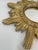 Gold Vintage 16" Gilded Sunburst Wall Mirror With Light Cream Wash For Sale - Image 8 of 15