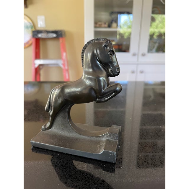 Vintage Bronze Horse Bookend by Dodge Inc For Sale - Image 4 of 5