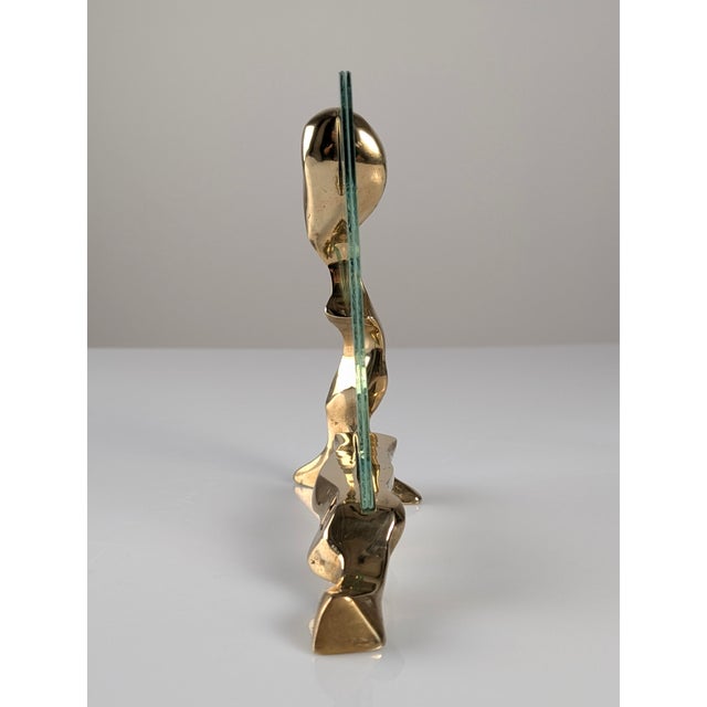 Gold Vintage Brass Photo Frame by David Marshall, Spain, 1970s For Sale - Image 8 of 9