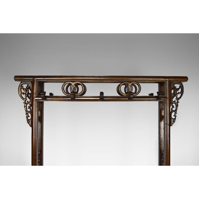 Black Asian Coat Rack in Carved Wood with Dragons, 1940s For Sale - Image 8 of 18