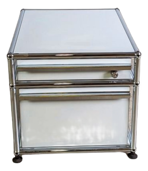 Small White Fritz Office Cabinet from USM Haller