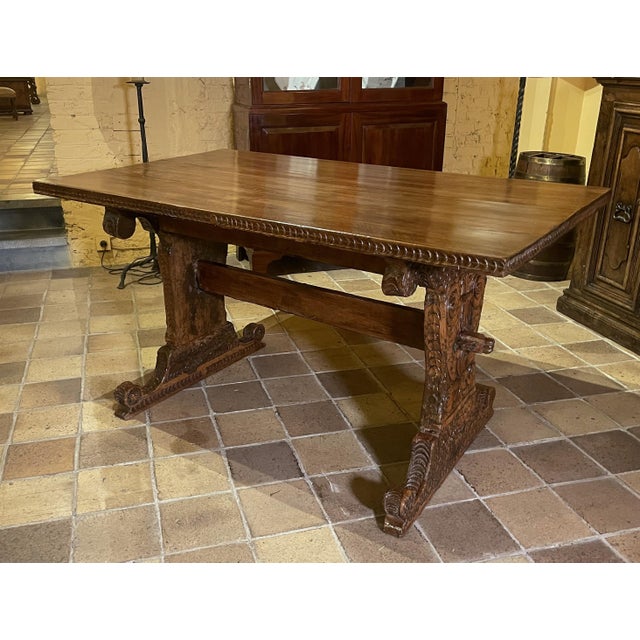 16th Century Renaissance Italian Walnut Table, Florence For Sale - Image 16 of 16