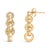 14K Yellow Gold Plated .925 Sterling Silver 1/2 Cttw Diamond Chain Link Drop Earrings, A Pair (H-I Color, I1-I2 Clarity) For Sale - Image 4 of 5
