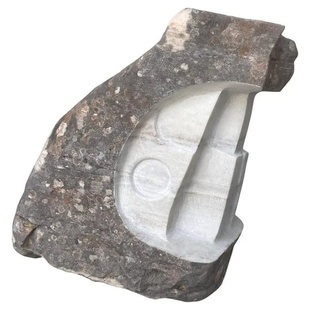 Geometrical Force in Nature Marble Sculpture by Tom Von Kaenel For Sale - Image 9 of 9