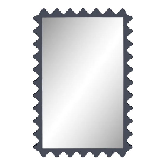 Fleur Home Garden District Magazine Rectangle Mirror in Hale Navy, 35.5x47 For Sale