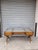 Stunning, vintage campaign desk by designer John Richard. The desk is made out of oak, with brass pulls and distressed...