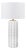 Matthew Izzo Home Cece White Scalloped Ceramic With White Linen Drum Shade For Sale