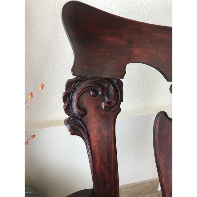 Jacobean Colonial RevivalInspired Carved Rocking Chair Chairish