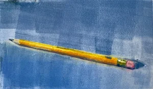 1990s Pencil of Dubious Distinction Monoprint by Robert Valdes