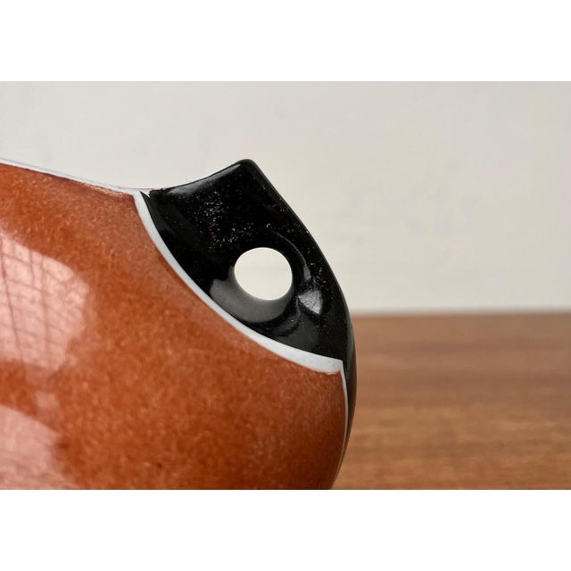 Brown Mid-Century German Ceramic Vase from Krösselbach Keramik, 1960s For Sale - Image 8 of 17