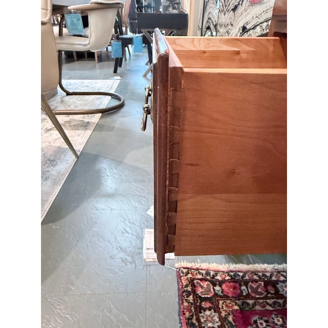 Late 20th Century Vintage Ethan Allen Georgian Style Cherry Executive Partner’s Desk For Sale - Image 5 of 12