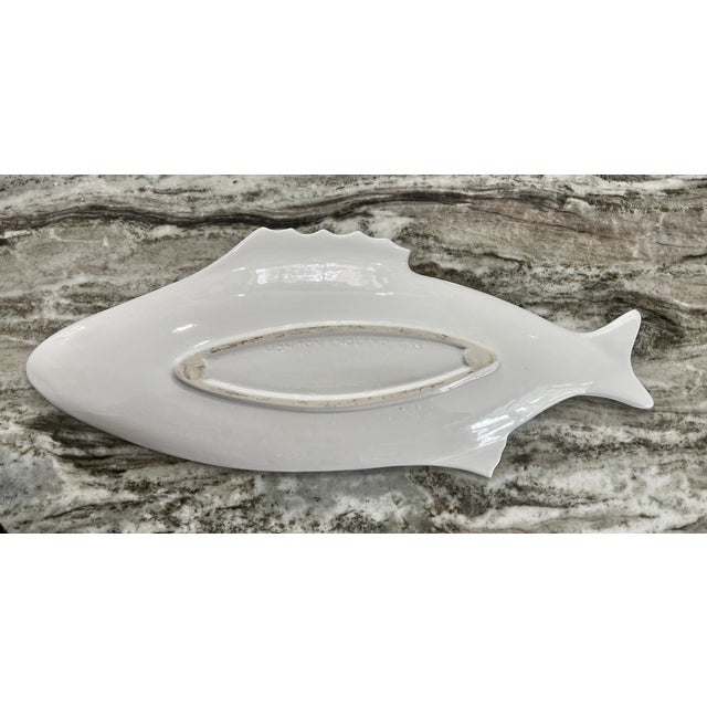 English Pottery White China Fish Platter For Sale - Image 9 of 9