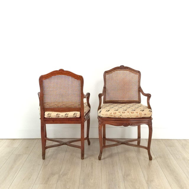 19th Century Pair of French Régence-Style Armchairs, 19th Century. Two Pairs Available For Sale - Image 5 of 12