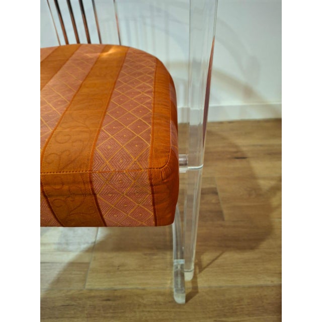 1970s Vintage Acrylic and Chrome Chairs, Italy, 1970s, Set of 6 For Sale - Image 5 of 18