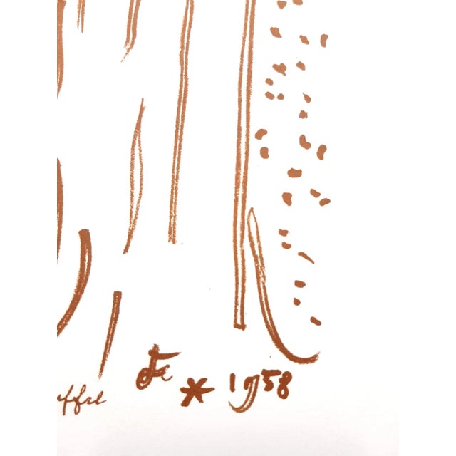 Original Lithograph by Jean Cocteau Title: The Kiss Signed in the plate Dimensions: 32 x 25.5 cm Edition: 200 1959...