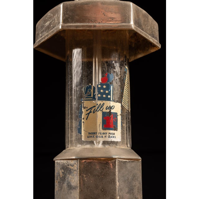 Metal Vintage Van-Lite Coin-Op Lighter Fluid Dispenser For Sale - Image 7 of 9