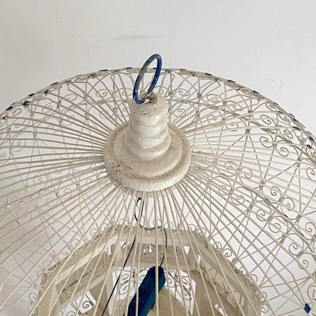Wood Vintage Bird Cage, 1960s For Sale - Image 7 of 9
