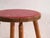 Vintage Wooden Stool with Round Seat, Central Europe, 1950 For Sale - Image 4 of 6