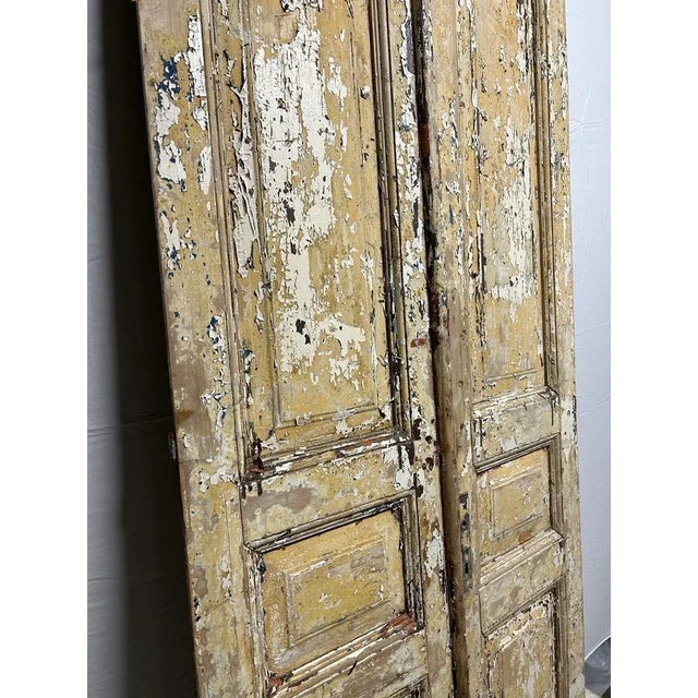 Rustic European Late 19th Century Double French Doors - A Pair For Sale - Image 3 of 4