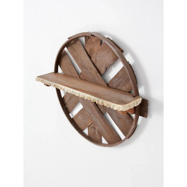 Mid 20th Century Vintage Farmhouse Wall Shelf For Sale - Image 5 of 10