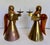 Pair of Mid-Century Brass & Copper Angel Candleholders For Sale - Image 4 of 12