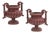 Pair of French Painted Cast Iron Garden Urns, C 1890. Labeled Alfred Corneau. For Sale